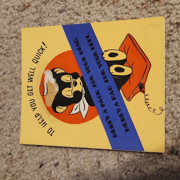 Vintage Lot of 6 Get Well Greeting Crmards Rust Craft 30's & 40's - Picture 4 of 12